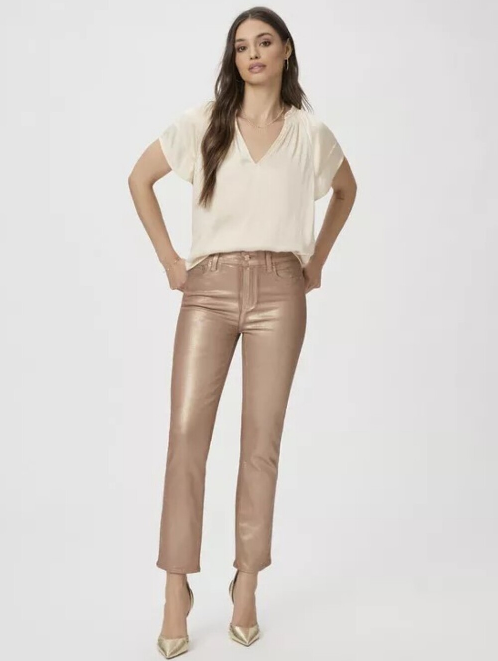 Paige Cindy Pink Champagne Jeans